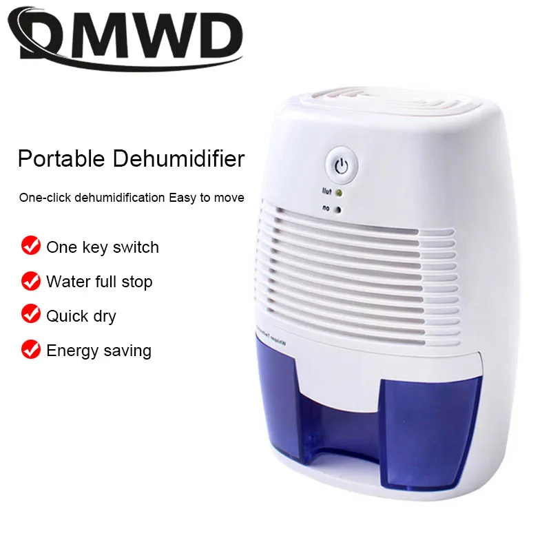 DMWD 500ml Mini Dehumidifier Electric Cooling Desiccant Air Dryer Moisture Absorbing Machine Bedroom Kitchen Absorber 110V/220V
DMWD 500ml Mini Dehumidifier Electric Cooling Desiccant Air Dryer Moisture Absorbing Machine Bedroom Kitchen Absorber 110V/220V
