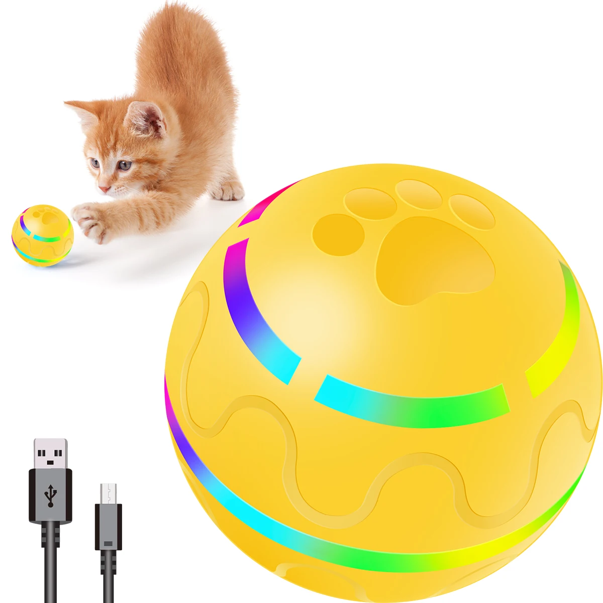 Dog Electronic Ball with LED Lights 500 mAh Rechargeable Dog Smart Ball 2 Modes Rolling Bouncing Automatic Interactive Pet Balls
Dog Electronic Ball with LED Lights 500 mAh Rechargeable Dog Smart Ball 2 Modes Rolling Bouncing Automatic Interactive Pet Balls