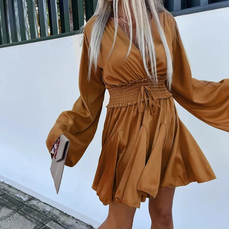 Женское повседневное праздничное пляжное платье с поясом на резинке, пикантное однотонное мини-платье с длинным рукавом, элегантное плисси...
Женское повседневное праздничное пляжное платье с поясом на резинке, пикантное однотонное мини-платье с длинным рукавом, элегантное плисси...