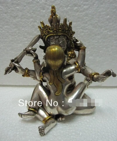 Fast shipping Tibet Silver Gilt Bronze Manjushri Consort Yab-yum Buddha Statue 5.5
Fast shipping Tibet Silver Gilt Bronze Manjushri Consort Yab-yum Buddha Statue 5.5