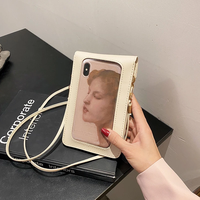 Женские сумки, кошельки из мягкой кожи, кошелек для сотового телефона с сенсорным экраном, сумка через плечо с ремешком на плечо для женщин, ... 
Женские сумки, кошельки из мягкой кожи, кошелек для сотового телефона с сенсорным экраном, сумка через плечо с ремешком на плечо для женщин, ...