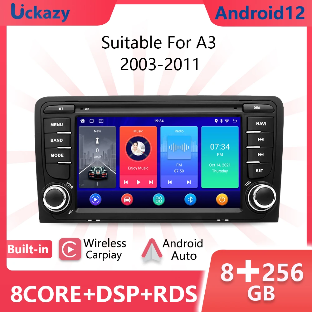 8+256GB Android 12 Car Multimedia Player For Audi A3 8 11 P S3 2003-2012 RS3 Stereo Audio Navigation GPS 4G DSP wireless carplay
8+256GB Android 12 Car Multimedia Player For Audi A3 8 11 P S3 2003-2012 RS3 Stereo Audio Navigation GPS 4G DSP wireless carplay