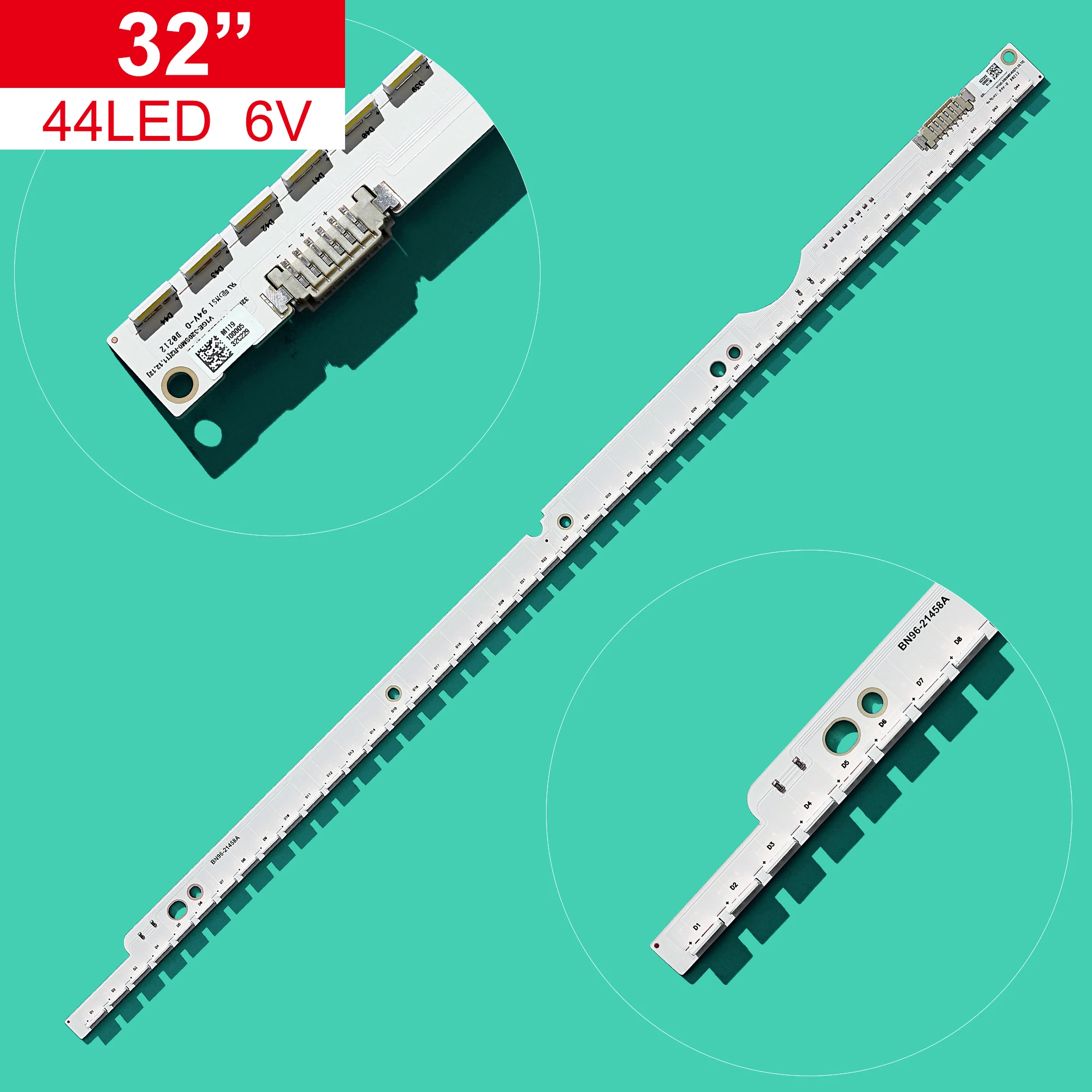 

New 406mm 44LEDs LED Strip for 2012SVS32 7032NNB 44 2D REV1.0 32" TV V1GE-320SM0-R1 UE3a2ES6307 UA32ES5500 UE32ES5530W UE32E