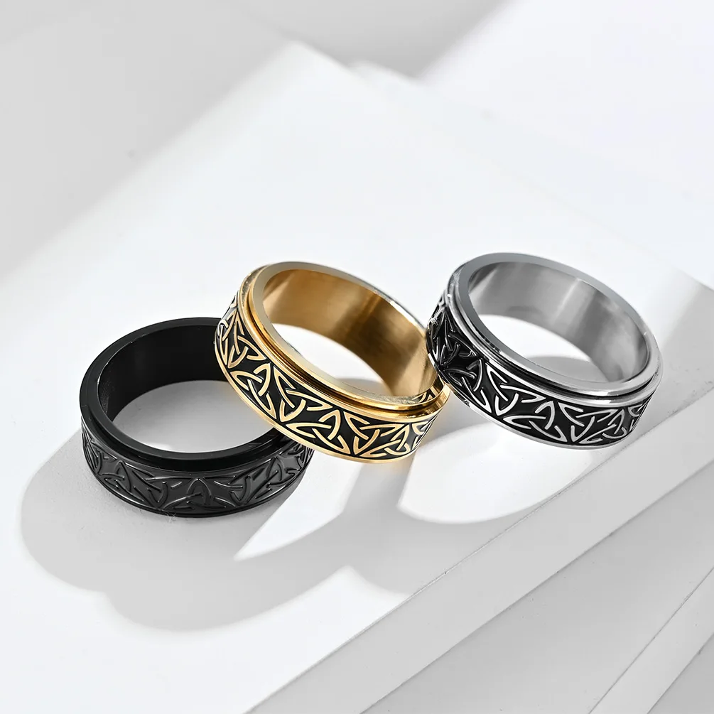 Stainless Steel Anxiety Ring For Women Men Celtic Knot Spinner Fidgets Ring Gold Spinning Finger Band Anti Stress Jewelry
Stainless Steel Anxiety Ring For Women Men Celtic Knot Spinner Fidgets Ring Gold Spinning Finger Band Anti Stress Jewelry