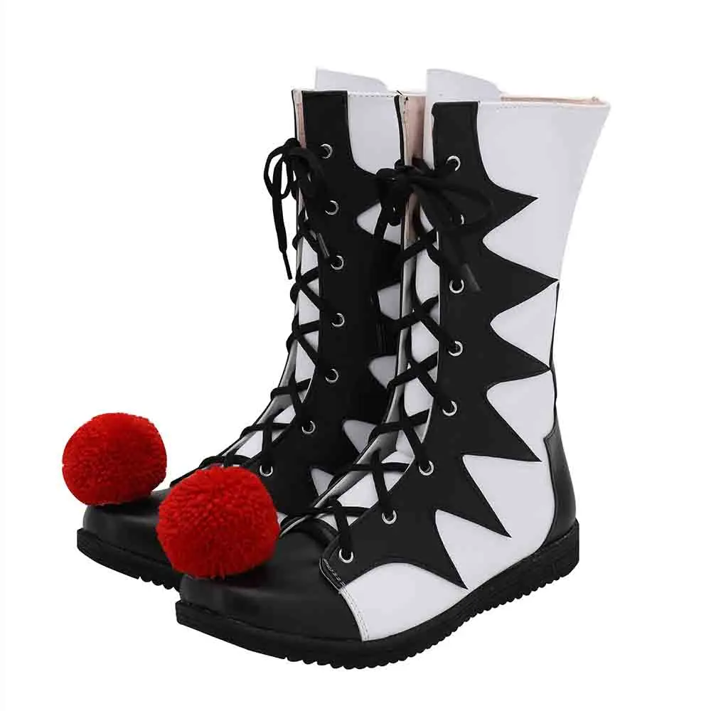 Black Version Pennywise Cosplay Boots Shoes Horrible Clown Stephen King Boots Custom Halloween Accessorie
Black Version Pennywise Cosplay Boots Shoes Horrible Clown Stephen King Boots Custom Halloween Accessorie