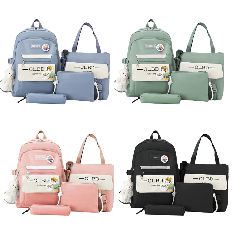 4Pcs Harajuku Women Laptop Backpack Nylon School Bags for Teenage Girls Kawaii College Student School Bag Rucksack
4Pcs Harajuku Women Laptop Backpack Nylon School Bags for Teenage Girls Kawaii College Student School Bag Rucksack
