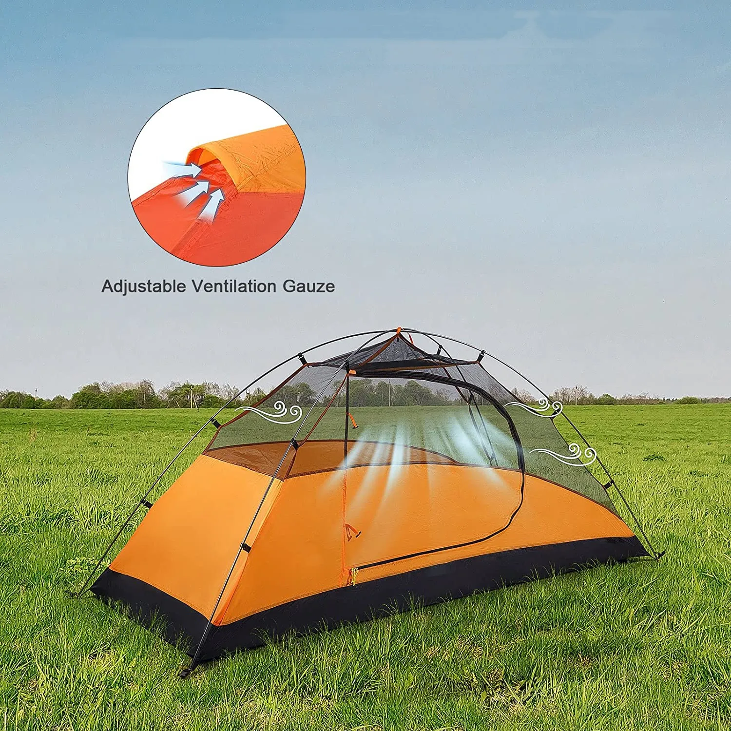 1-Person Camping Tent Backpacking Hiking Tent for Travel Hiking Mountaineering Outdoor, Ultralight, Waterproof, Set with Rain-
1-Person Camping Tent Backpacking Hiking Tent for Travel Hiking Mountaineering Outdoor, Ultralight, Waterproof, Set with Rain-