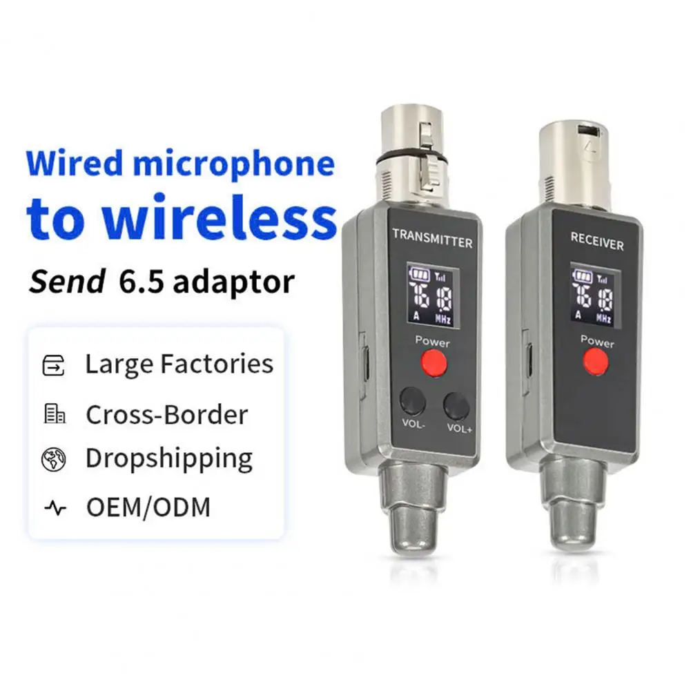 Wireless Microphone System LCD Display with Antenna Dynamic Microphone Wired to Wireless System Wireless Mic Adapter Home Supply
Wireless Microphone System LCD Display with Antenna Dynamic Microphone Wired to Wireless System Wireless Mic Adapter Home Supply