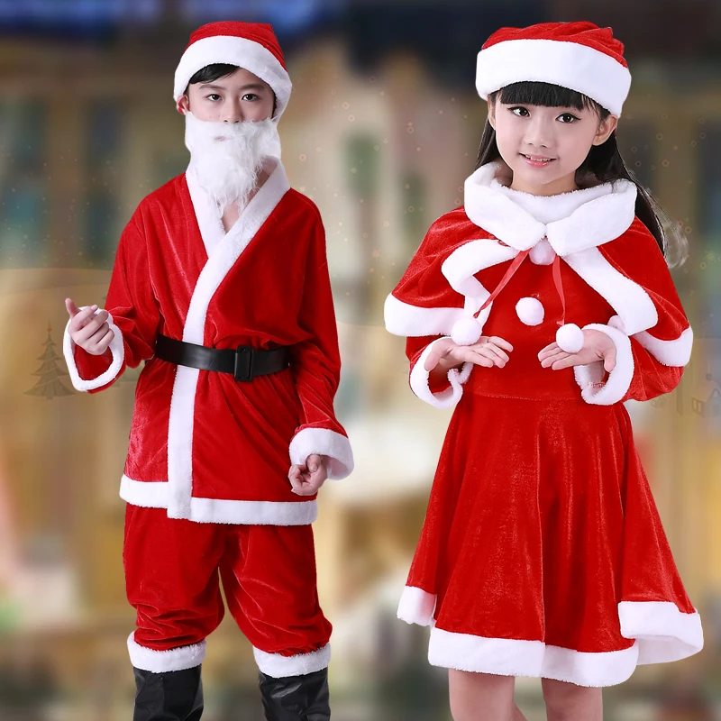 4/5Pcs/Lots Kids Christmas Santa Claus Cosplay Costumes Baby X-Mas Outfit Dress/Pants+Tops+Hat+Cloak+Belt 100-150
4/5Pcs/Lots Kids Christmas Santa Claus Cosplay Costumes Baby X-Mas Outfit Dress/Pants+Tops+Hat+Cloak+Belt 100-150