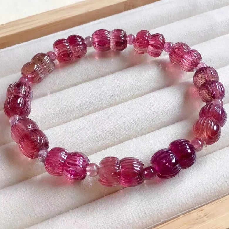 Natural Red Tourmaline Crystal Clear Lotus Beads Bracelet Round Beads 9.5x14mm Watermelon Tourmaline Women Jewelry AAAAAAA
Natural Red Tourmaline Crystal Clear Lotus Beads Bracelet Round Beads 9.5x14mm Watermelon Tourmaline Women Jewelry AAAAAAA