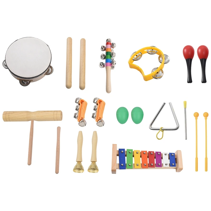 20 Pcs Toddler & Baby Musical Instruments Set - Percussion Toy Fun Toddlers Toys Wooden Xylophone Glockenspiel Toy Rhythm Band S
20 Pcs Toddler & Baby Musical Instruments Set - Percussion Toy Fun Toddlers Toys Wooden Xylophone Glockenspiel Toy Rhythm Band S