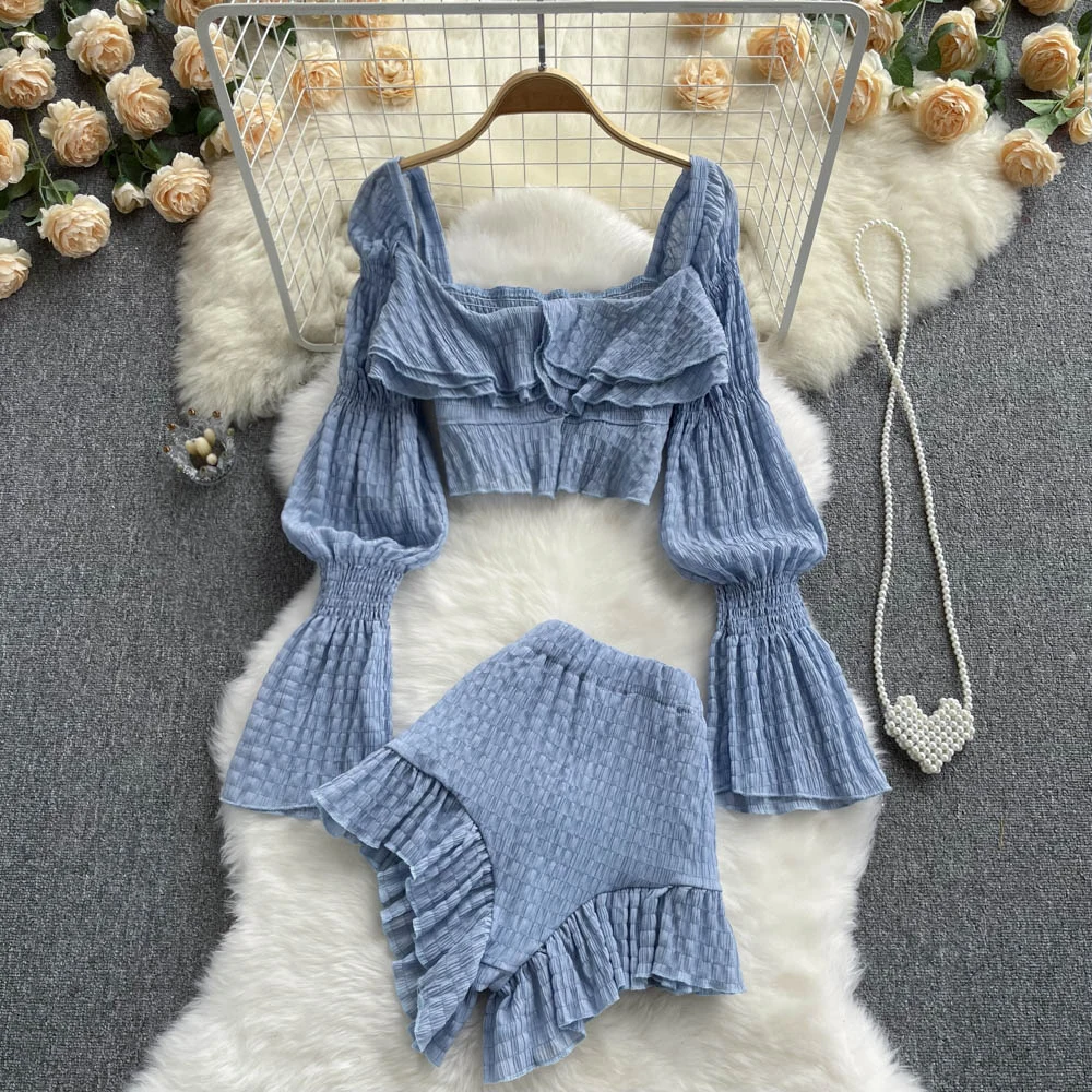 Sexy Women Summer Fashion Vintage Shorts Suit Elegant Slim Crop Shirts Top and Pants 2 Pieces Set Female Chic Tracksuit New
Sexy Women Summer Fashion Vintage Shorts Suit Elegant Slim Crop Shirts Top and Pants 2 Pieces Set Female Chic Tracksuit New