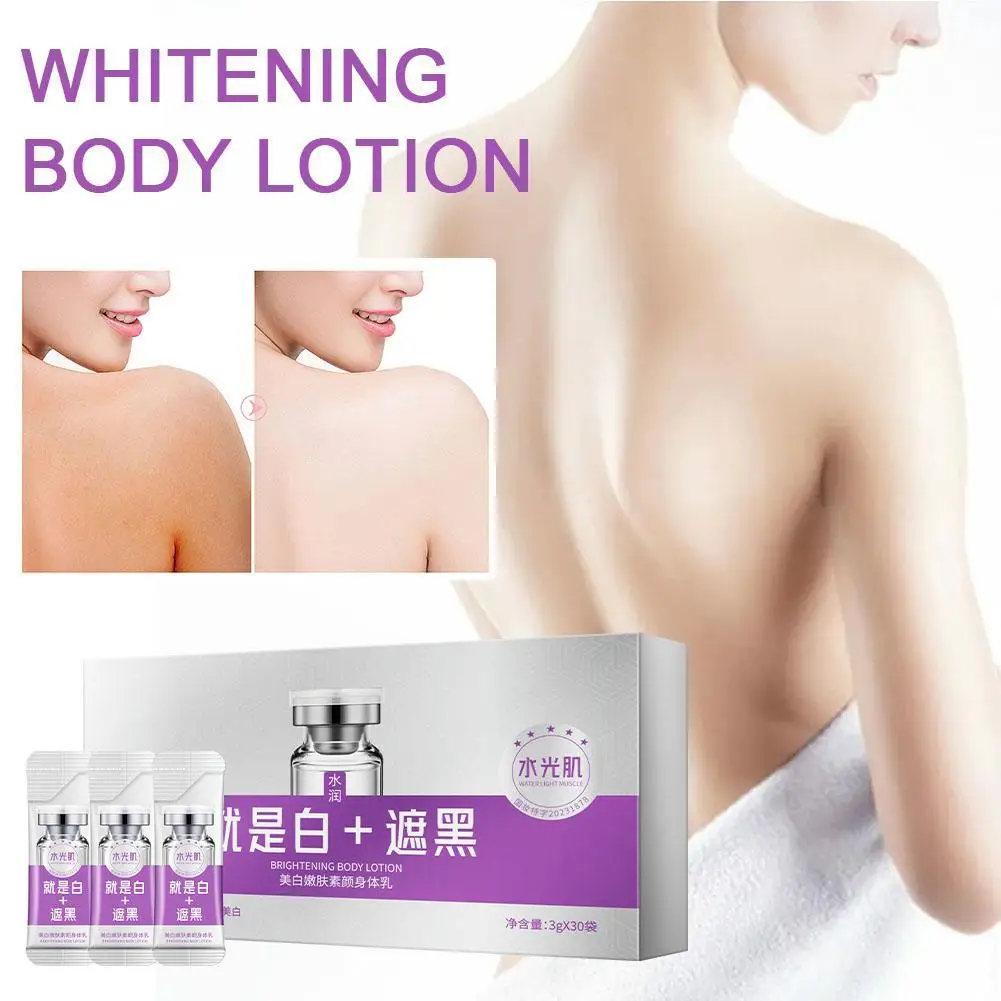 30pcs/box Whitening Body Lotion Brighten Skin Tone Moisturizing White Body Nourishing Cold Skin Lotion Cream Lightening
30pcs/box Whitening Body Lotion Brighten Skin Tone Moisturizing White Body Nourishing Cold Skin Lotion Cream Lightening