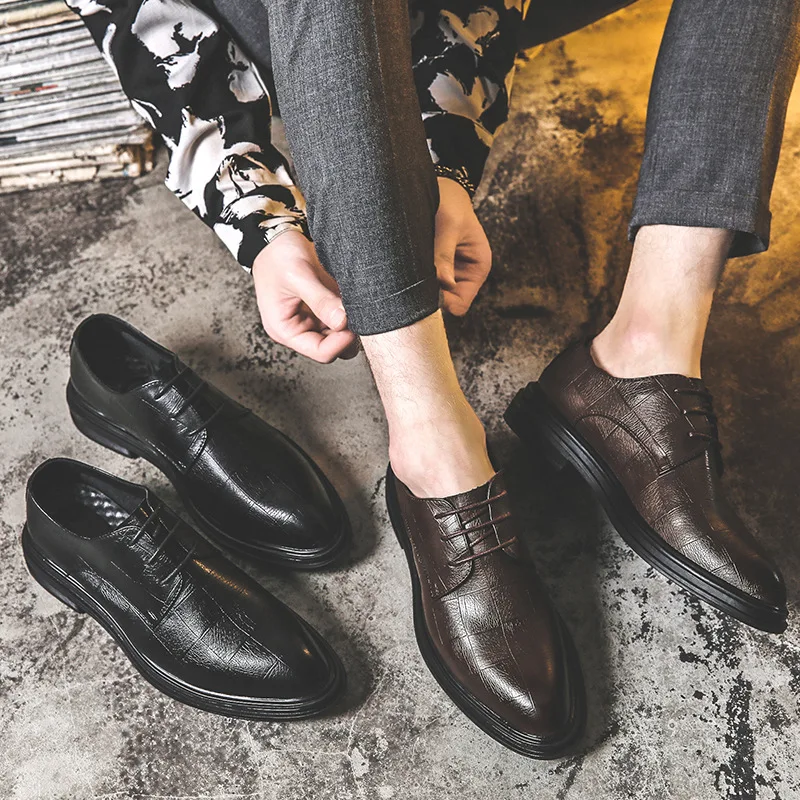 Мужские деловые кожаные туфли, повседневные, с микрофиброй, заостренный носок, Нескользящие, однотонные, на шнуровке, водонепроницаемые, на ...
Мужские деловые кожаные туфли, повседневные, с микрофиброй, заостренный носок, Нескользящие, однотонные, на шнуровке, водонепроницаемые, на ...