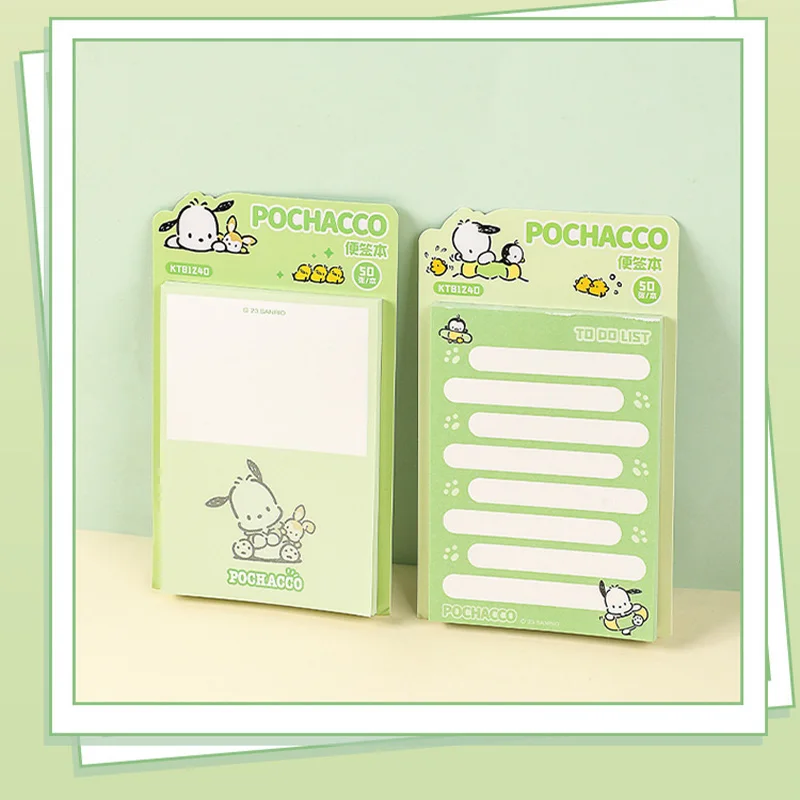 

Новинка 2023 г., Sanrio Kawaii Pachacco Memopad, 50 шт., липкий блокнот, мультяшный высокий уровень внешнего вида, блокнот для коротких сообщений