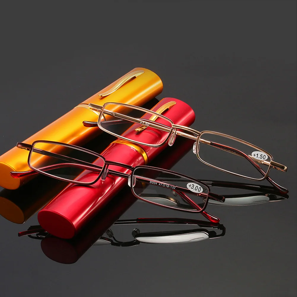 1PC Mini Reading Glasses With Pen Tube Case Men Women Ultralight Portable Readers Computer HD Presbyopic Eyeglasses +1.0~+4.0
1PC Mini Reading Glasses With Pen Tube Case Men Women Ultralight Portable Readers Computer HD Presbyopic Eyeglasses +1.0~+4.0