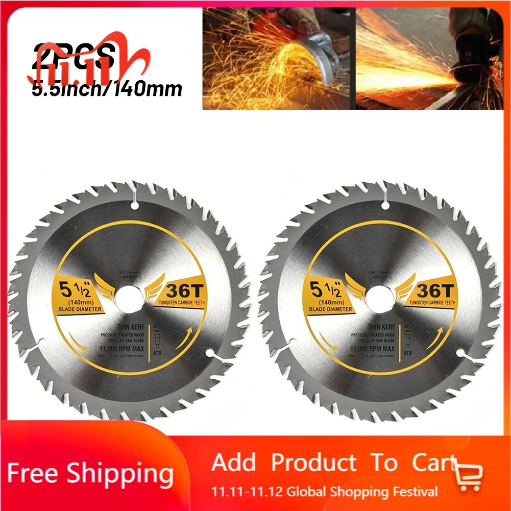 2pcs Electric Saw Blade Cutting Disc 36T 5.5" 140mm Circular Saw Blade Angle Grinder Saw Disc Wood Cutter Woodworking Tool
2pcs Electric Saw Blade Cutting Disc 36T 5.5" 140mm Circular Saw Blade Angle Grinder Saw Disc Wood Cutter Woodworking Tool