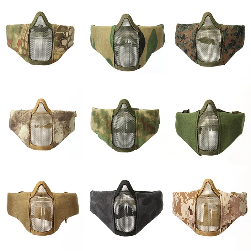 Airsoft Tactical Half Face Mask Metal Mesh Skull Protective Military Army Wargame Hunting Accessories Paintball Shooting Masks
Airsoft Tactical Half Face Mask Metal Mesh Skull Protective Military Army Wargame Hunting Accessories Paintball Shooting Masks