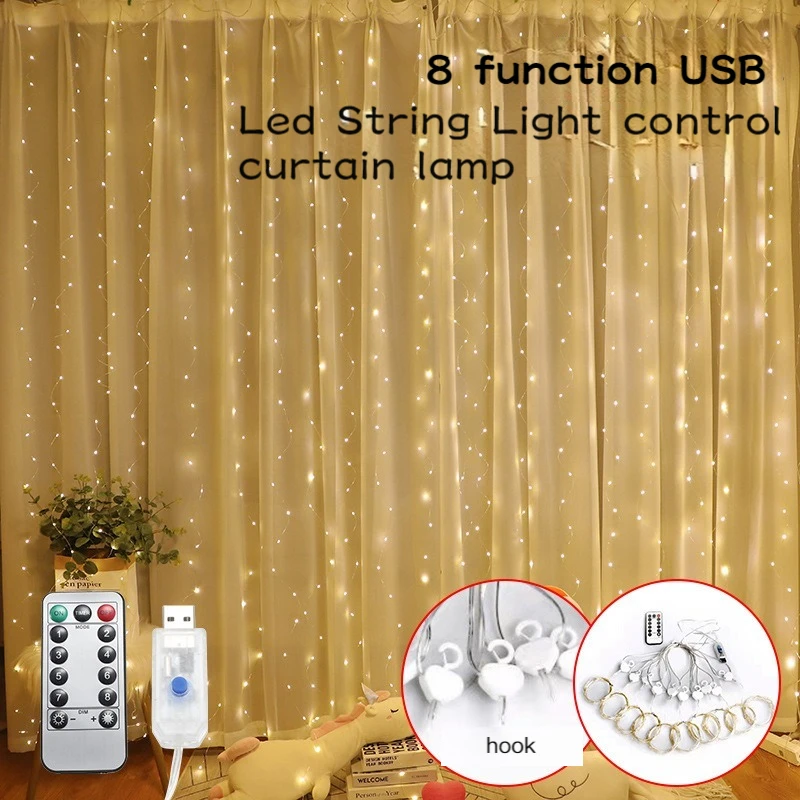 Curtain Led Lights Festoon String Light USB Fairy Icicle Copper Wire Remote Control Christmas Wedding Garden Window Outside
Curtain Led Lights Festoon String Light USB Fairy Icicle Copper Wire Remote Control Christmas Wedding Garden Window Outside
