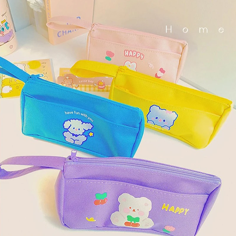 Candy Color Rabbit Print Canvas Pen Bag Happy Fun Animal Pattern Pen Pouch Students Writing Supplies
Candy Color Rabbit Print Canvas Pen Bag Happy Fun Animal Pattern Pen Pouch Students Writing Supplies