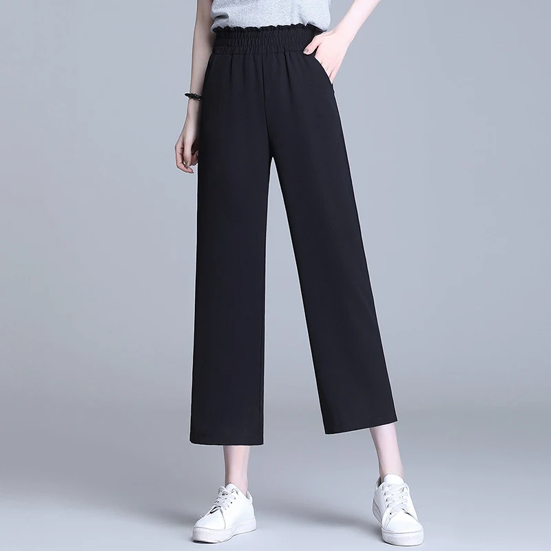 Women's Chiffon Wide Leg Pants 2022 Summer Thin High Waist Baggy Harem Pants Black Large Size Straight Casual Pants Female
Women's Chiffon Wide Leg Pants 2022 Summer Thin High Waist Baggy Harem Pants Black Large Size Straight Casual Pants Female