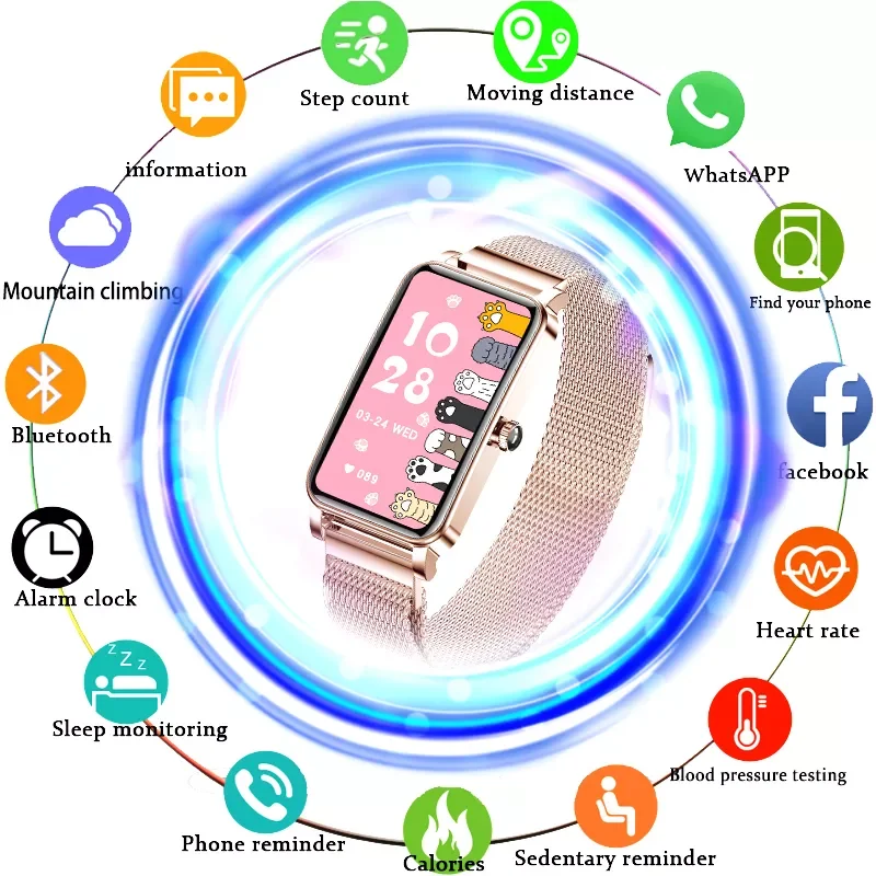 2021 New Ultra-thin Fashion Women Smart Watch Madam Physiological Heart Rate Blood Pressure Sleep Monitor Men Sports Smartwatch
2021 New Ultra-thin Fashion Women Smart Watch Madam Physiological Heart Rate Blood Pressure Sleep Monitor Men Sports Smartwatch