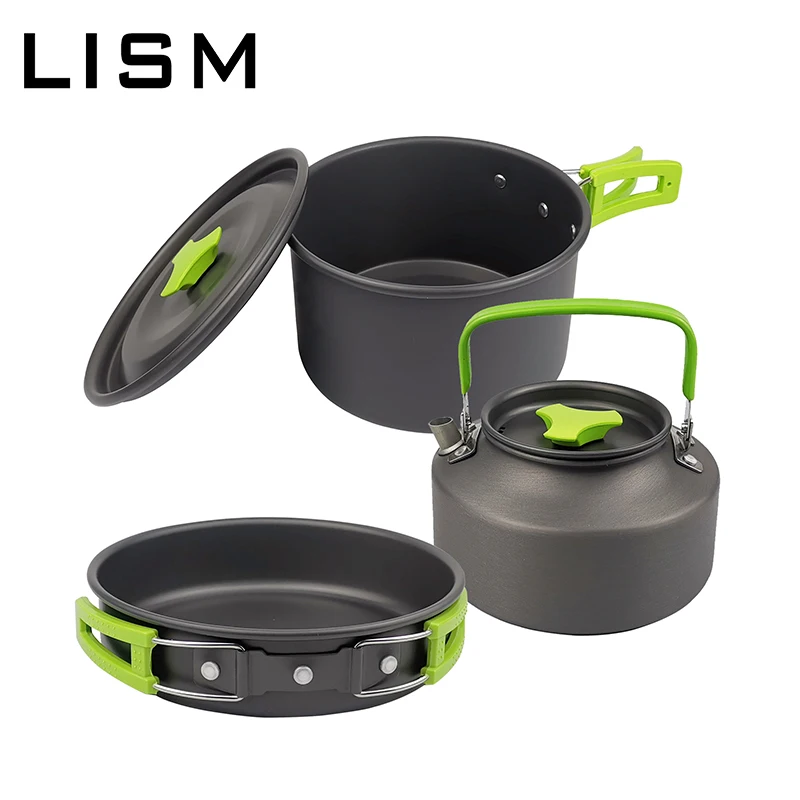 3pcs Camping Cooking Set Portable Aluminium Pot Frying Pan Teapot Outdoor Folding Cookset Camp Hiking Accessories Equipment
3pcs Camping Cooking Set Portable Aluminium Pot Frying Pan Teapot Outdoor Folding Cookset Camp Hiking Accessories Equipment
