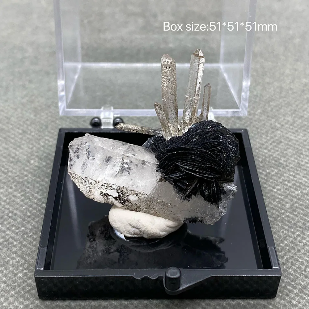 

Big！100% Natural Specular hematite and crystal symbiosis mineral specimen crystal stones and crystals quartz healing crystal