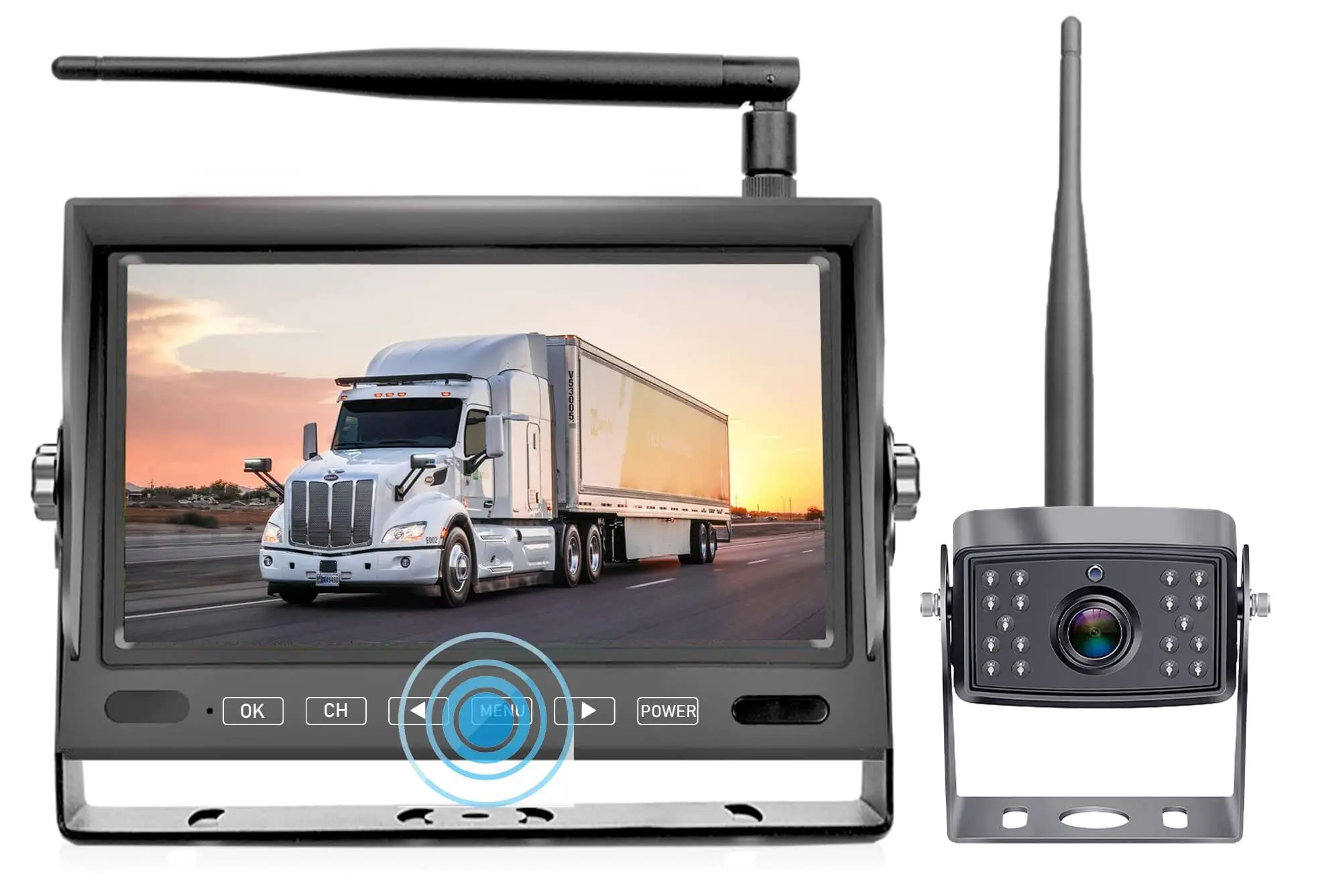 Bileeko 7'' DVR Monitor Digital Wireless Rear View Camera Vehicle Parking System Night Vision for RV Bus Truck Trailer Camper
Bileeko 7'' DVR Monitor Digital Wireless Rear View Camera Vehicle Parking System Night Vision for RV Bus Truck Trailer Camper