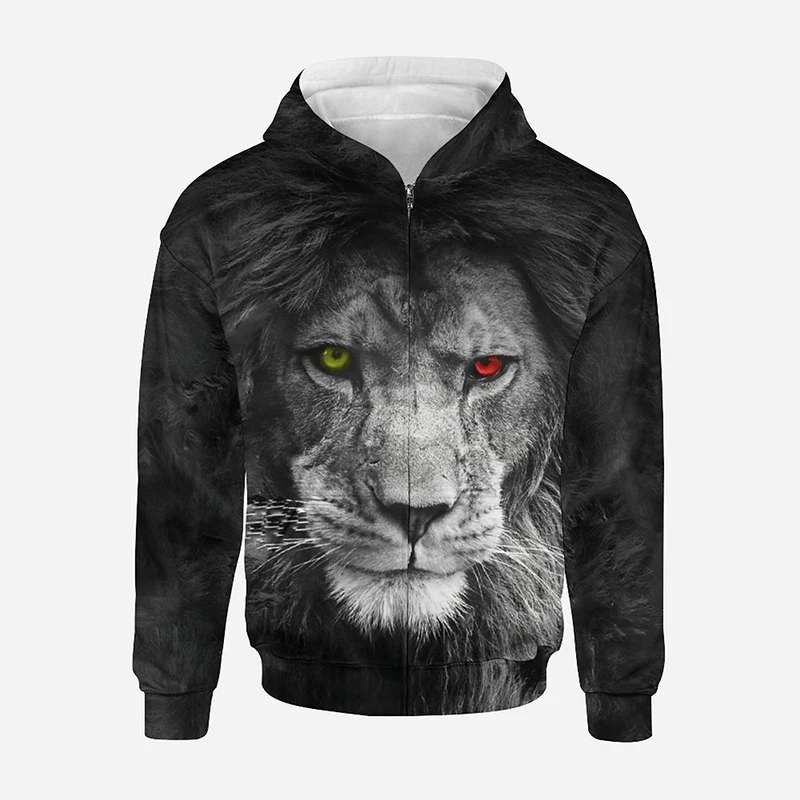 Повседневная Толстовка для мужчин, женщин, детей, с 3D принтом льва, новая модная толстовка на молнии, уличная одежда для мальчиков и девочек, ... 
Повседневная Толстовка для мужчин, женщин, детей, с 3D принтом льва, новая модная толстовка на молнии, уличная одежда для мальчиков и девочек, ...