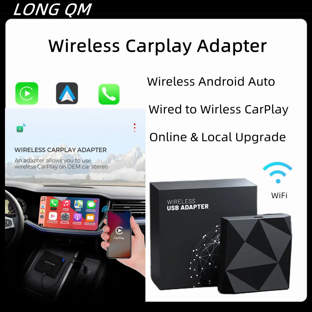 

CarPlay Wireless USB Dongle Adapter Android Box 5Ghz WiFi Auto Connect U2-AIR Navigation Tv Box For Audi Benz VW Volvo Toyota