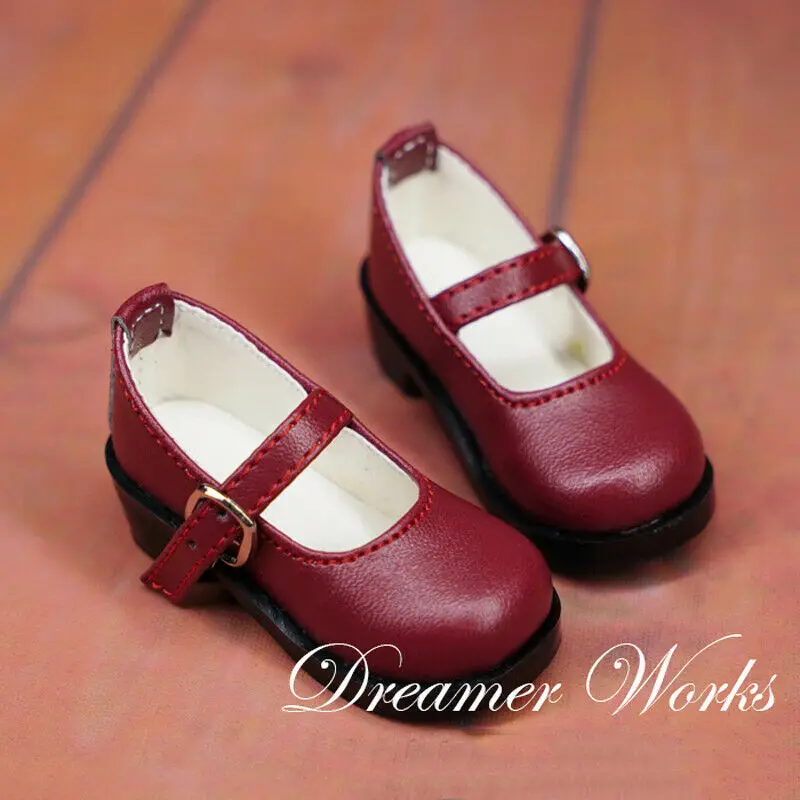 

Red MSD SD 1/4 BJD Obitsu Doll Shoes Buckled school shoesToy