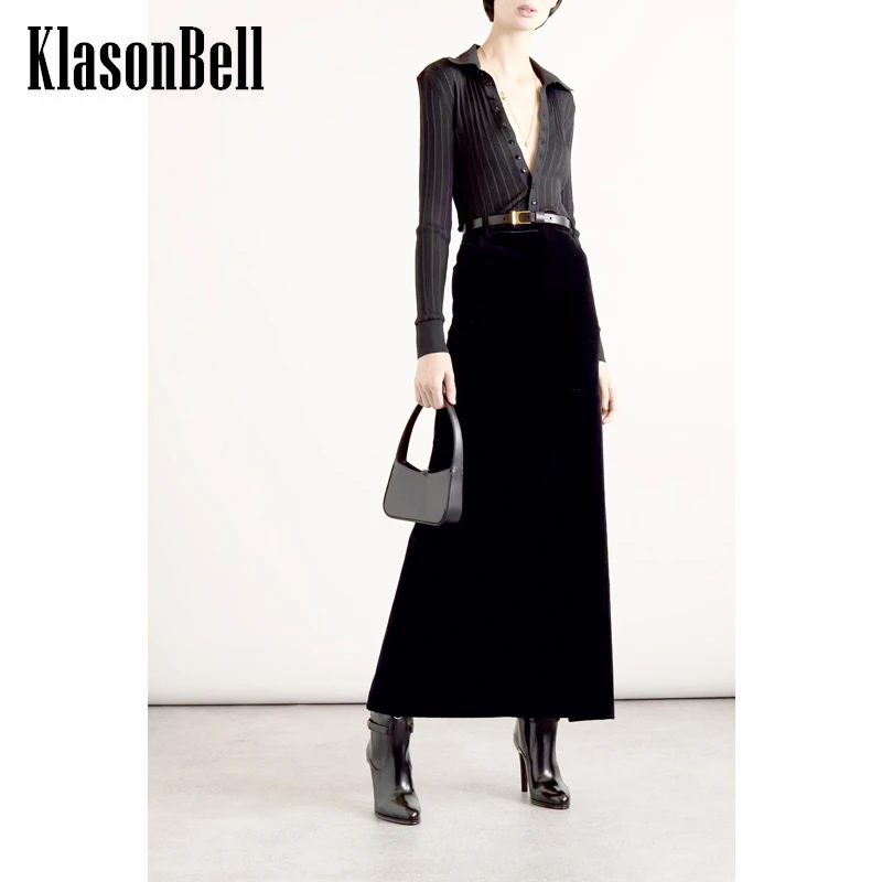12.15 KlasonBell Runway Fashion High Waist Back Split Velvet Skirt Women Without Belt
12.15 KlasonBell Runway Fashion High Waist Back Split Velvet Skirt Women Without Belt