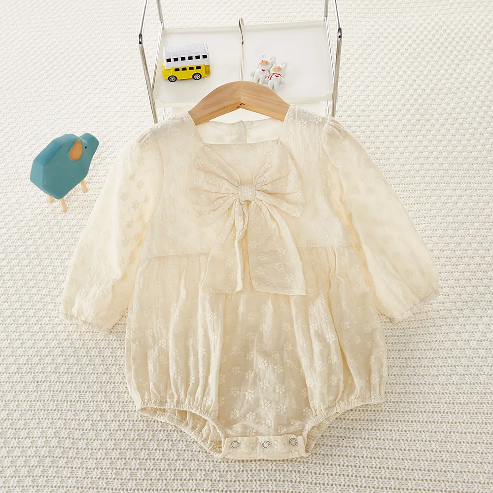 New Spring Summer Infant Jacquard Long-Sleeved Jumpsuit Bow Baby Girl Rompers Romper Onesie Full Sleeve Floral
New Spring Summer Infant Jacquard Long-Sleeved Jumpsuit Bow Baby Girl Rompers Romper Onesie Full Sleeve Floral