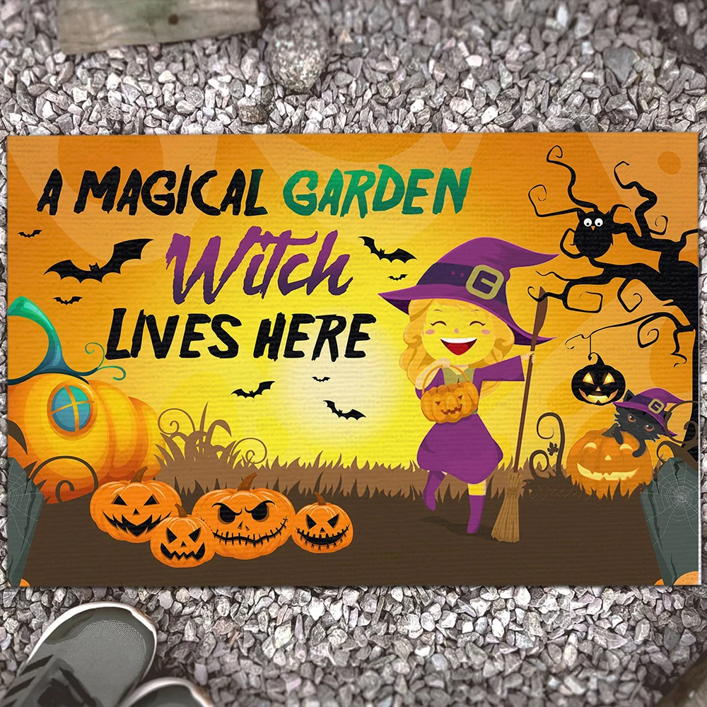 Happy Halloween A Magical Garden Witch Lives Here Doormat 3D Nonslip Floor Mat Absorbent Mats Bedroom Porch Drop Shipping
Happy Halloween A Magical Garden Witch Lives Here Doormat 3D Nonslip Floor Mat Absorbent Mats Bedroom Porch Drop Shipping