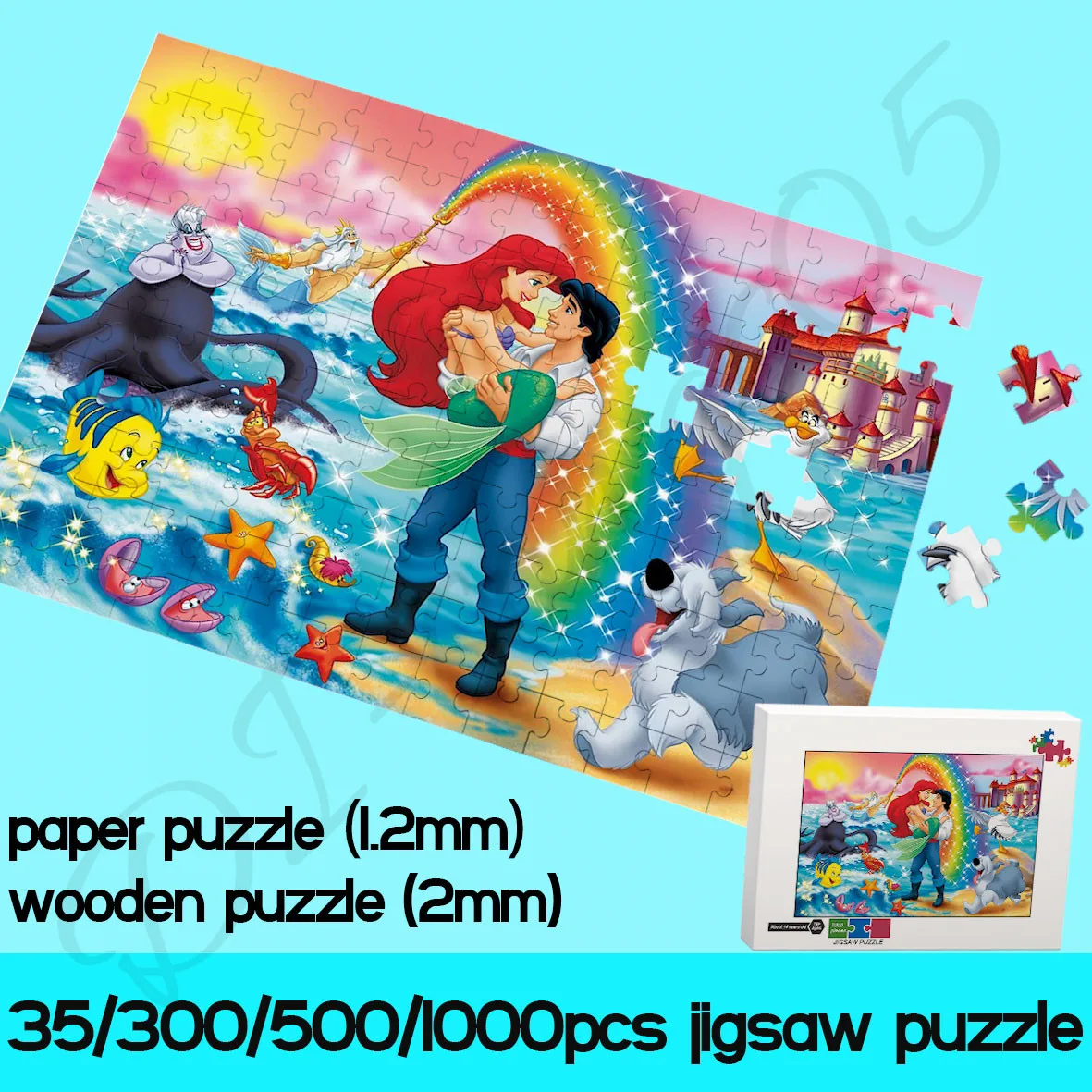 35/300/500/1000 Piece Wooden Puzzles for Kids Disney Animated Movie Lady and The Tramp Jigsaw Puzzles Decompress Toys for Adults
35/300/500/1000 Piece Wooden Puzzles for Kids Disney Animated Movie Lady and The Tramp Jigsaw Puzzles Decompress Toys for Adults