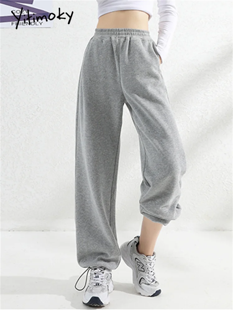 

Baggy Pants Women Wide Leg Sweatpants 2023 New Casual Y2k Fashion High Waisted Elastic Band Straight Pants for Women