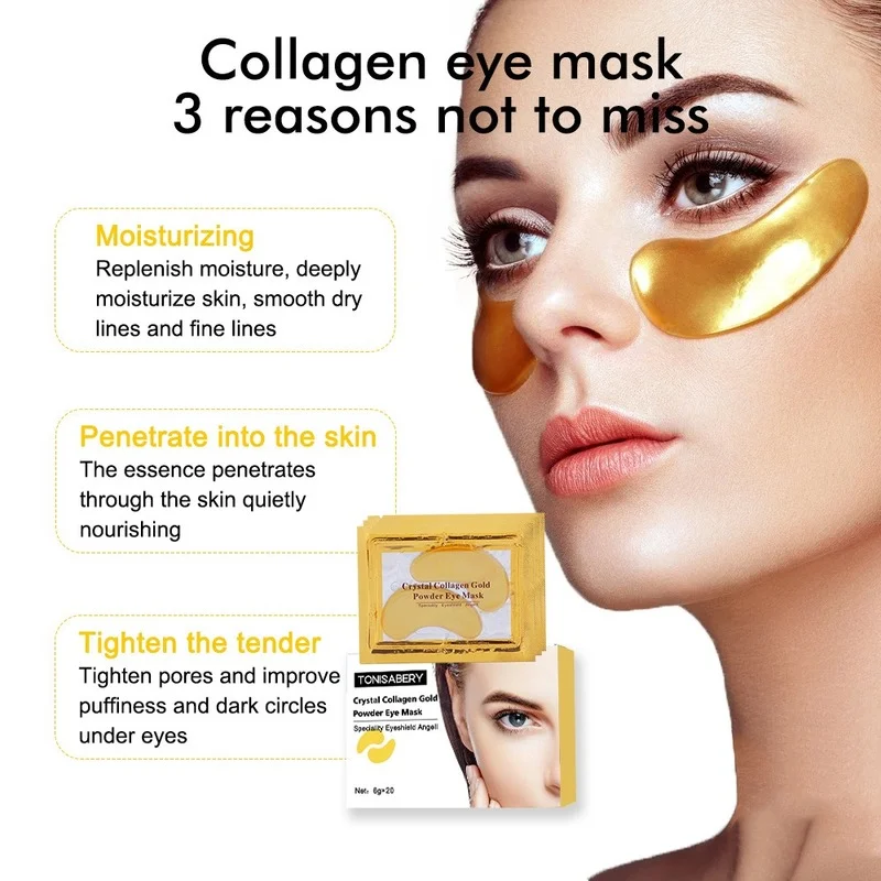 20 pairs/box Beauty Gold Crystal Collagen Patches For Eye Moisture Anti-Aging Acne Eye Mask Korean Cosmetics Skin Care
20 pairs/box Beauty Gold Crystal Collagen Patches For Eye Moisture Anti-Aging Acne Eye Mask Korean Cosmetics Skin Care