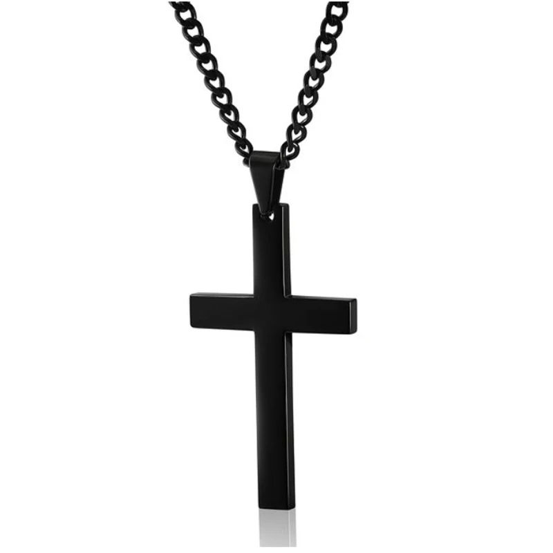Christian Jesus Single Titanium Cross Necklaces Pendants Women Stainless Steel Gold Silver Black Prayer Choker Men Jewelry
Christian Jesus Single Titanium Cross Necklaces Pendants Women Stainless Steel Gold Silver Black Prayer Choker Men Jewelry