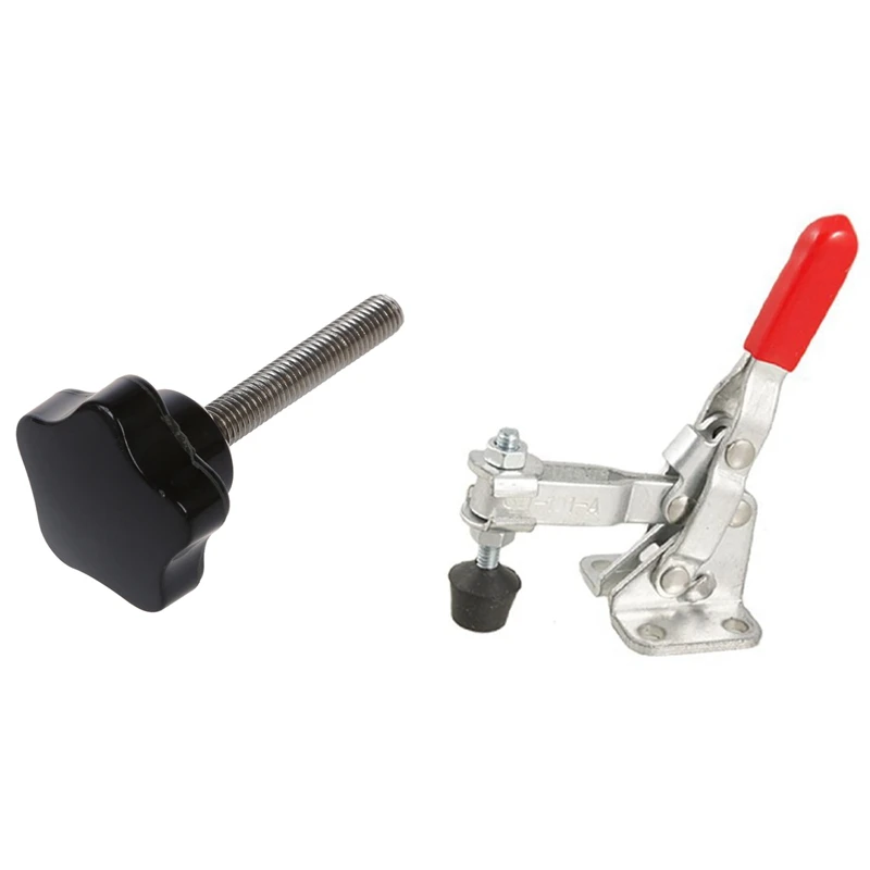 101A 50Kg 110 Lbs Holding Capacity Straight Handle Vertical Clamp With M8 X 50Mm Thread Star Hand Knob Tightening Screw
101A 50Kg 110 Lbs Holding Capacity Straight Handle Vertical Clamp With M8 X 50Mm Thread Star Hand Knob Tightening Screw