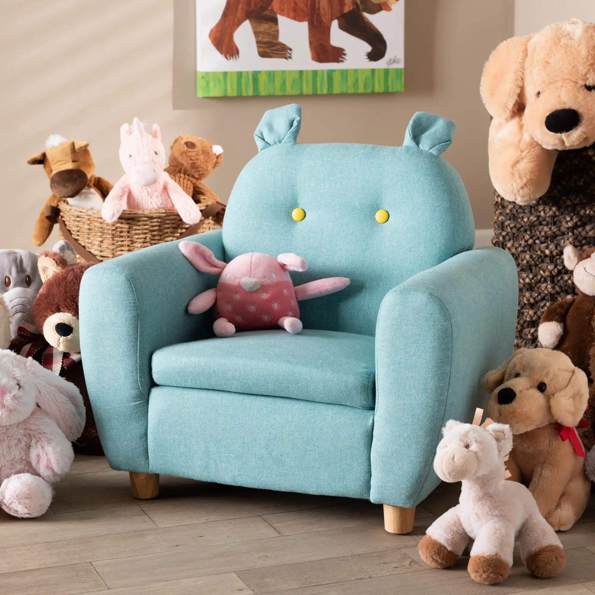 Baxton Studio Gloria Modern and Contemporary Sky Blue Fabric Upholstered Kids Armchair with Animal Ears
Baxton Studio Gloria Modern and Contemporary Sky Blue Fabric Upholstered Kids Armchair with Animal Ears