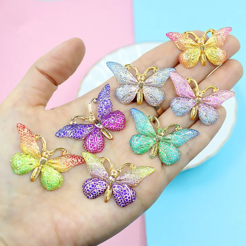 10pcs Bling Colorful Butterflies Flatback Rhinestone 1 Hole Ornaments DIY Appliques Jewelry Pendant Gradient Butterfly Decor
10pcs Bling Colorful Butterflies Flatback Rhinestone 1 Hole Ornaments DIY Appliques Jewelry Pendant Gradient Butterfly Decor