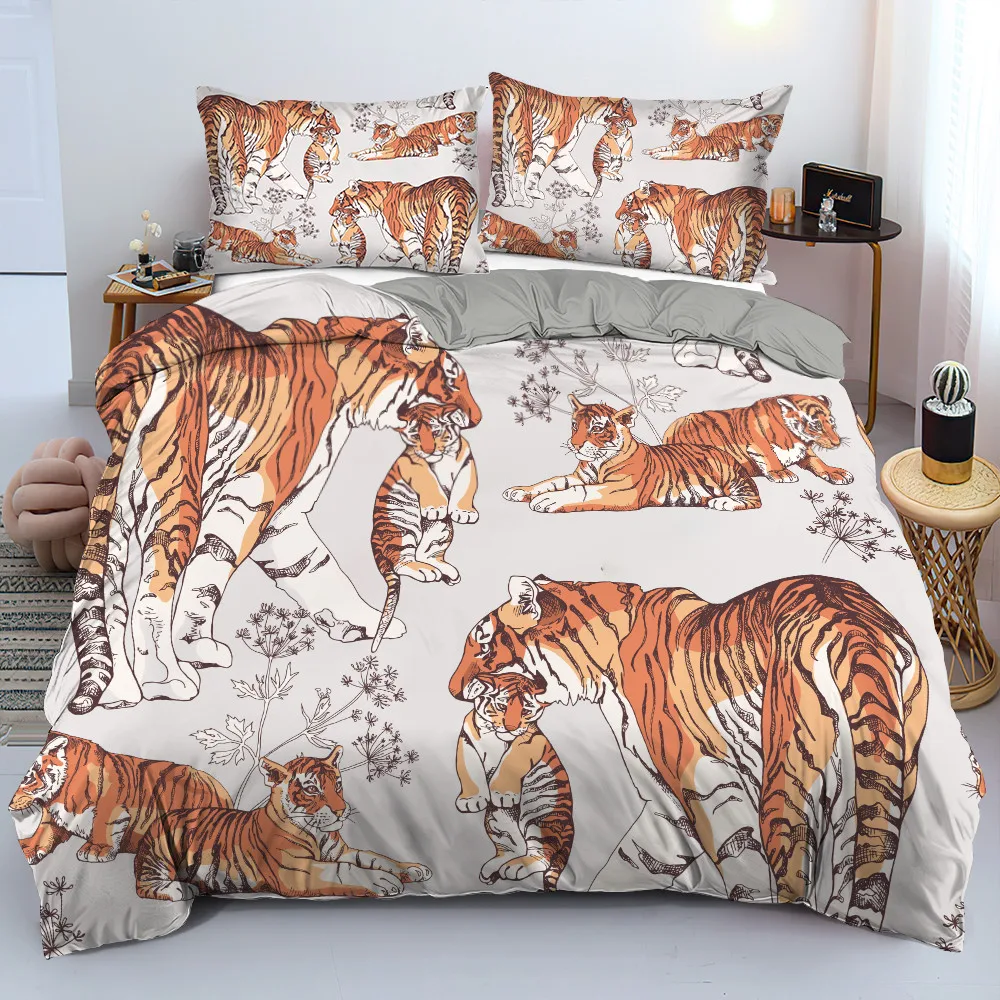 Tigress and Tiger Cubs Bedding Set Cartoon Animals King Queen Duvet Cover Tiger Family Comforter Cover Polyester Quilt Cover
Tigress and Tiger Cubs Bedding Set Cartoon Animals King Queen Duvet Cover Tiger Family Comforter Cover Polyester Quilt Cover