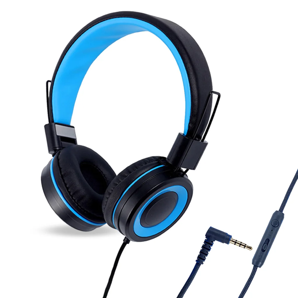 3.5mm Wired Headset with Built-in Microphone Kids Head Mount Hearing Protection Line Control Headphone Blue Black
3.5mm Wired Headset with Built-in Microphone Kids Head Mount Hearing Protection Line Control Headphone Blue Black