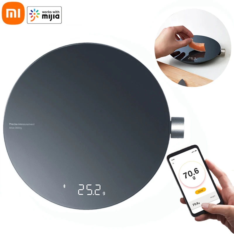 

Xiaomi HOTO Smart Kitchen Scale Mi APP Electronic Scale Mini Mechanical Scale Food Weighing Measuring Tool LED Digital Display
