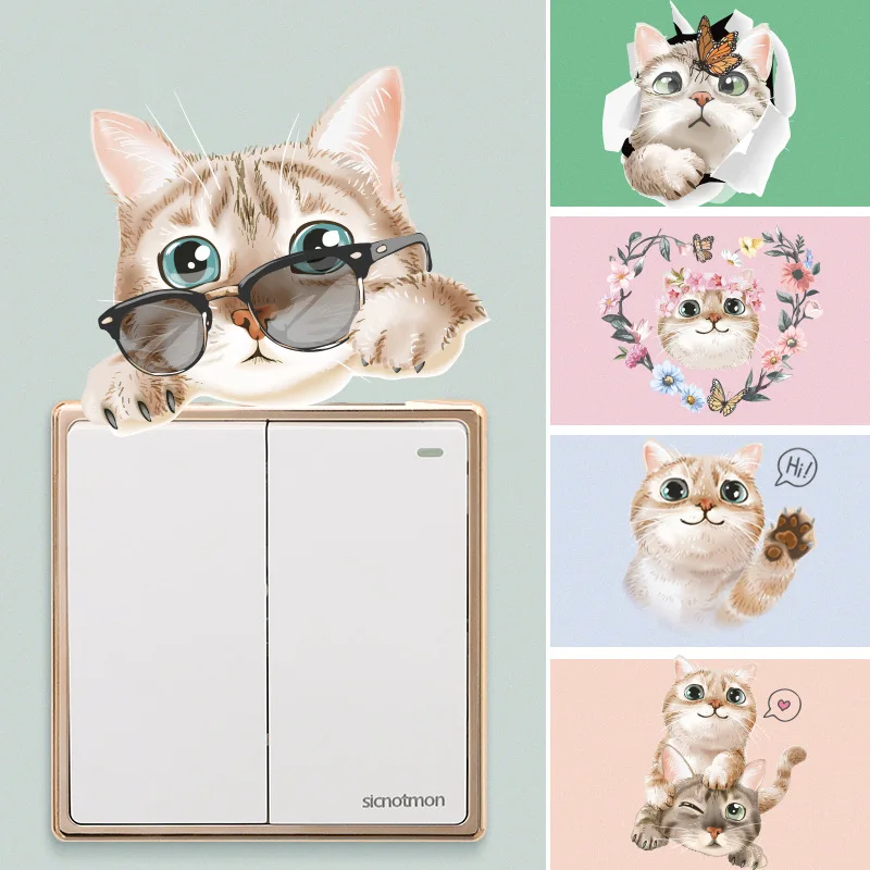 5PC Cartoon Switch Stickers Cute Cat Puppy Wall Sticker Decals Mural Art Wallpaper for Home Bedroom Kids Room Nursery Home Decor
5PC Cartoon Switch Stickers Cute Cat Puppy Wall Sticker Decals Mural Art Wallpaper for Home Bedroom Kids Room Nursery Home Decor