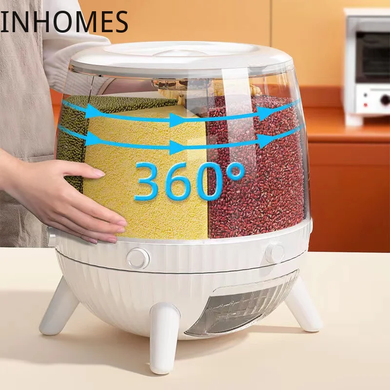 Home Kitchen Rotating Grid Wall Mounted Rice Dispenser Sealed Dry Cereal Grain Rice Bucket Pet Food Storage Container Boxes Tank
Home Kitchen Rotating Grid Wall Mounted Rice Dispenser Sealed Dry Cereal Grain Rice Bucket Pet Food Storage Container Boxes Tank