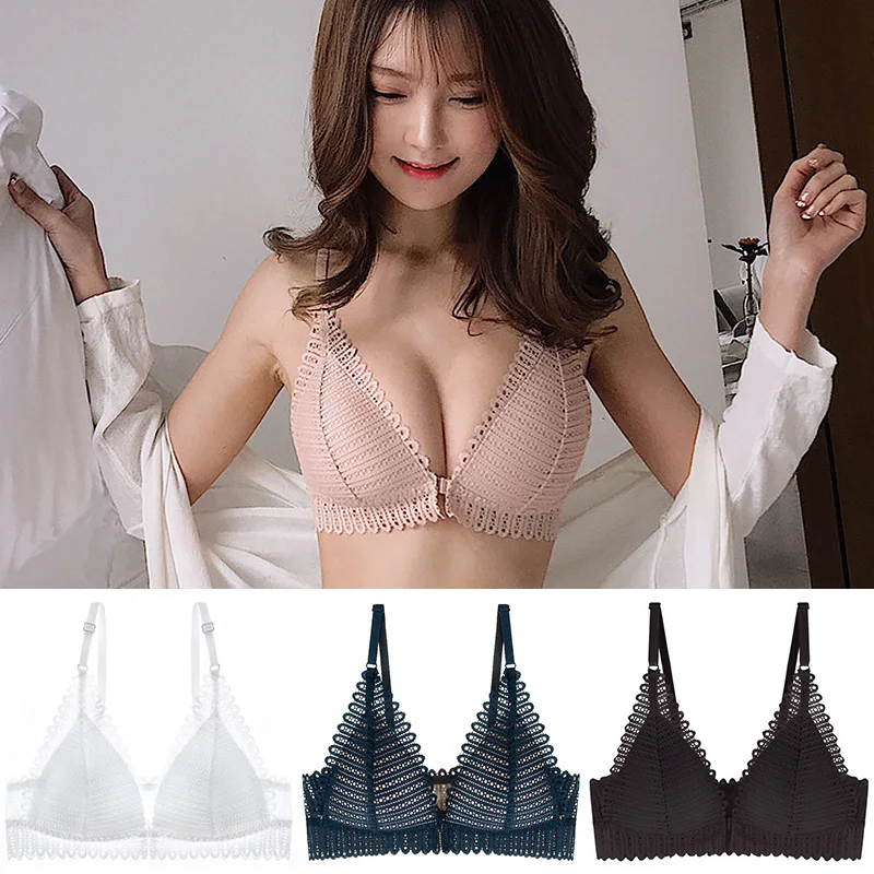 Fashion Lace Wireless Front Closure Bras For Women Solid Lingerie Comfort Push Up Bra Adjusted Plus Size Backless Bralette
Fashion Lace Wireless Front Closure Bras For Women Solid Lingerie Comfort Push Up Bra Adjusted Plus Size Backless Bralette