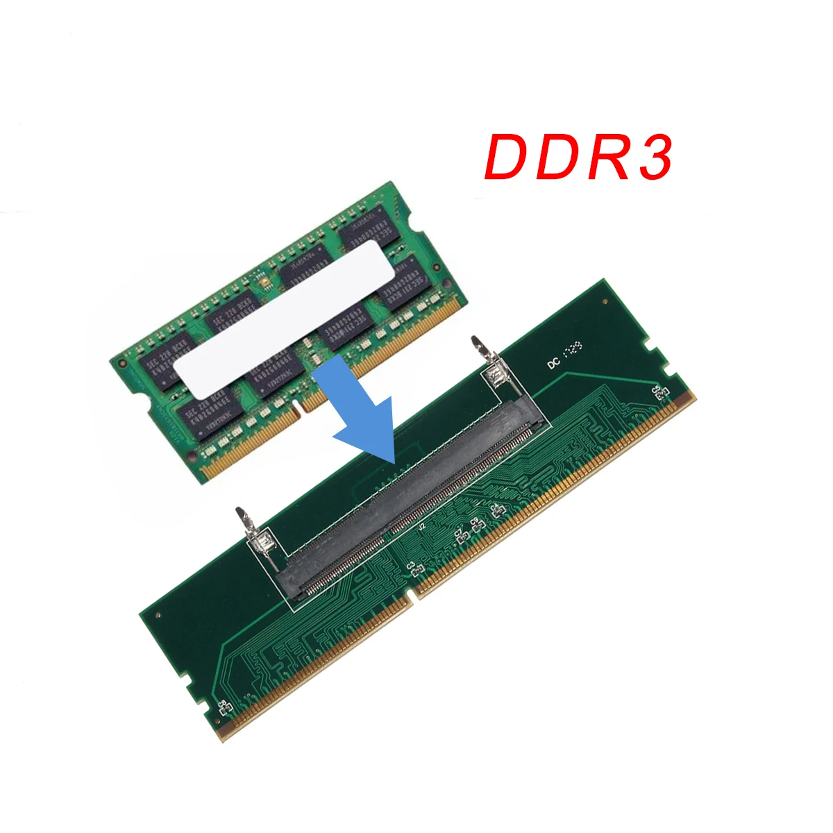DDR3 Notebook Memory to Desktop Memory Adapter Card 200 Pin SO-DIMM to PC 240 Pin Computer Accessories DDR3 Memory RAM Connector
DDR3 Notebook Memory to Desktop Memory Adapter Card 200 Pin SO-DIMM to PC 240 Pin Computer Accessories DDR3 Memory RAM Connector
