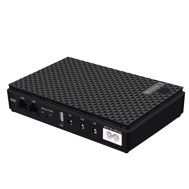 

5V 9V 12V Uninterruptible Power Supply POE 15V 24V Mini UPS Battery Backup 18W 8800Mah For Wifi Router CCTV(EU Plug)